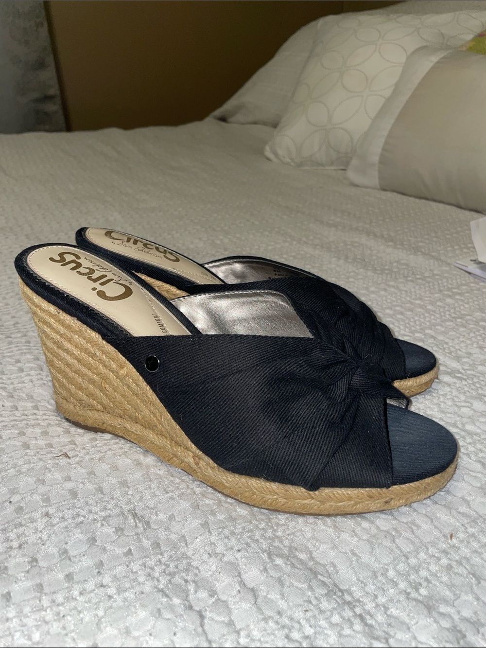 Circus by Sam‎ Edelman Bea Espadrille Wedge Black 8